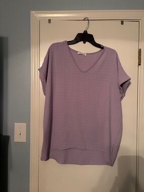 First Love Lavender V-Neck Tunic Top